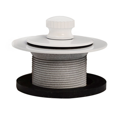 Universal Thread Twist & Close Bathtub Drain Trim with No-Hole Overflow and Adaptor Bushing