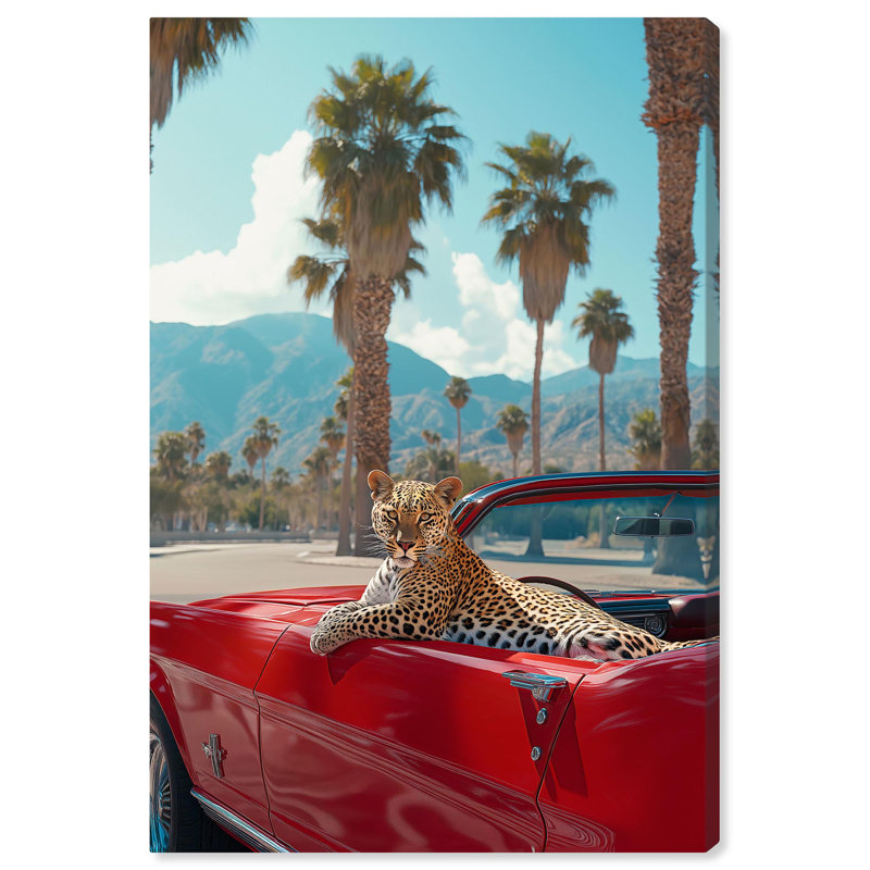 Art Remedy, toile d'art moderne tigre rouge, Mustang rouge rugissant II, H 15 po x l 10 po, Toile tendue