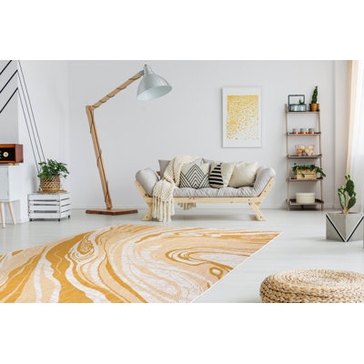 Carolanne Rectangle Abstract Flatweave Area Rug