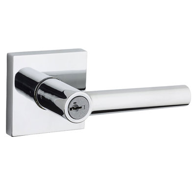Milan Keyed Door Lever with Square Rosette and SmartKey®