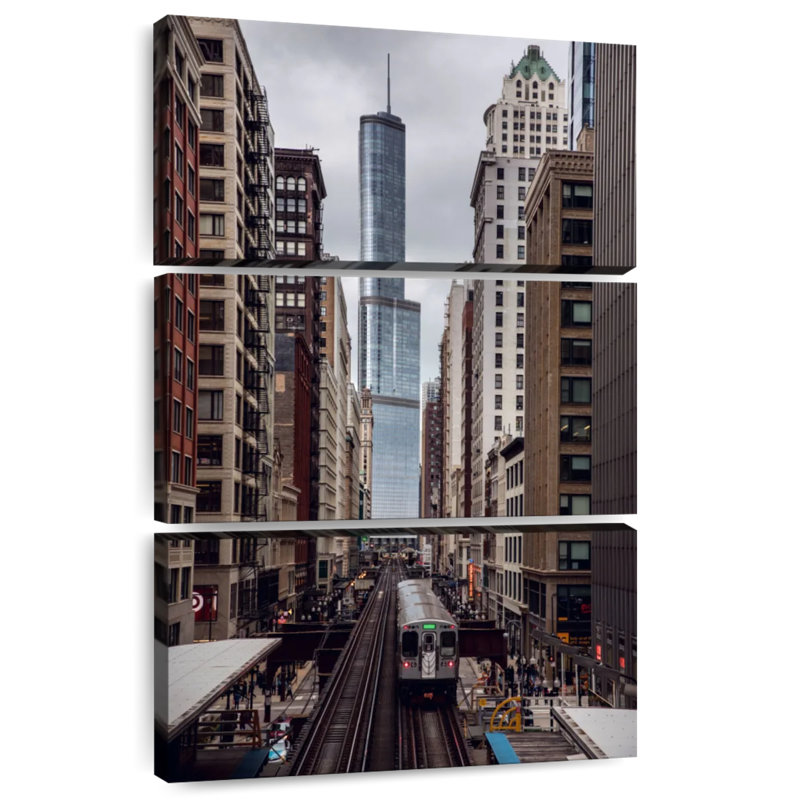 Nicci Chicago Train Ride, 50" H x 32" W