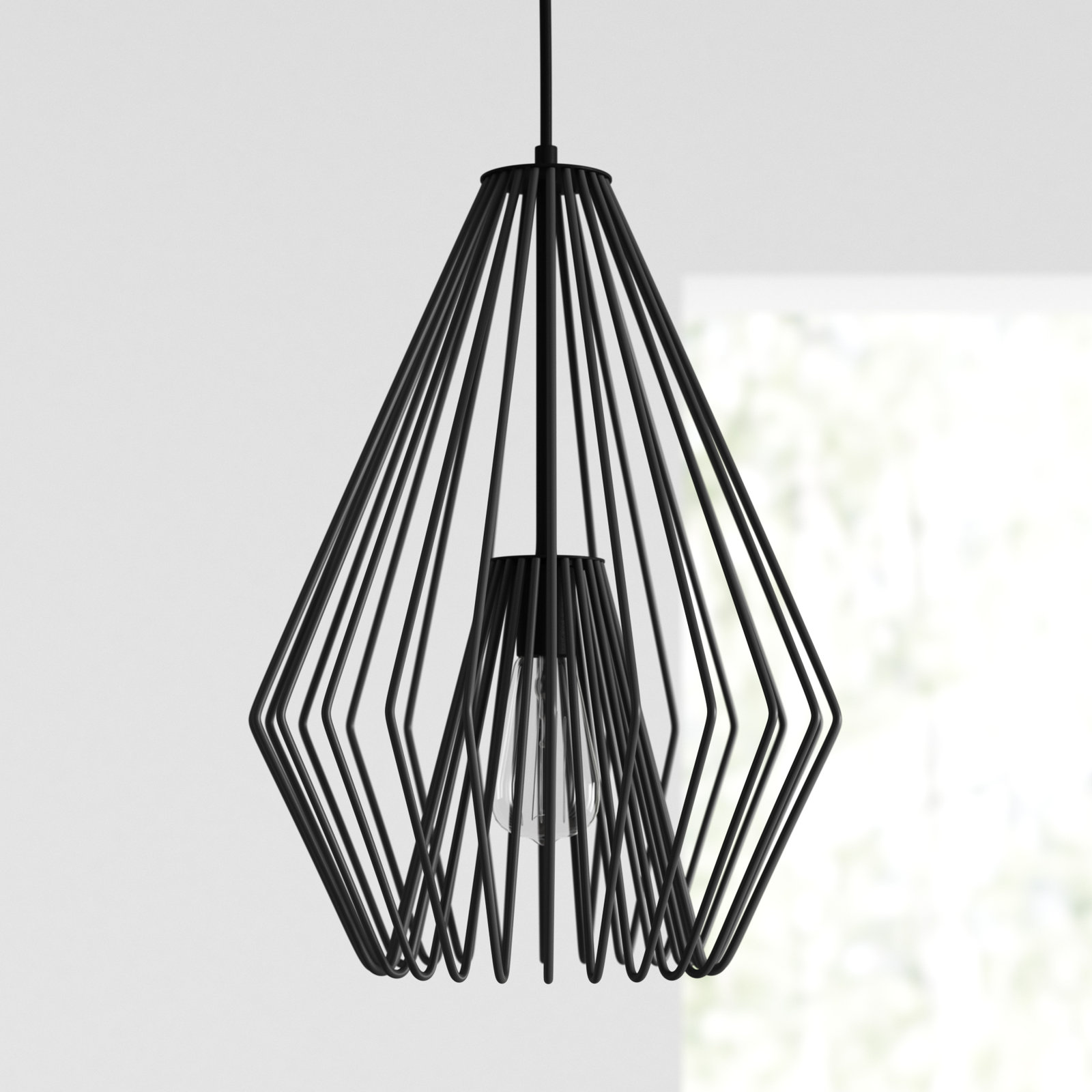 Frankie Single Light Metal Dimmable Pendant, Bronze, 18.5" H x 12.25" W x 12.25" D