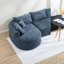Canapé spacieux en chenille bleue, design moderne et confortable pour la maison