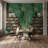 Textured Abstract Wallpaper Green Decorative Mural