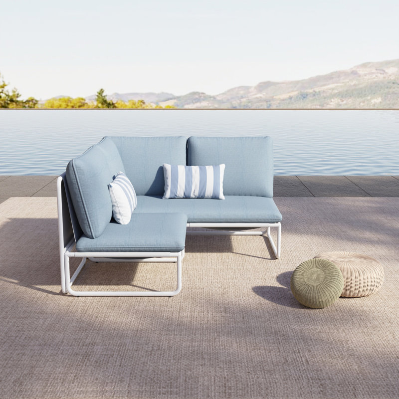 29.5” Wide Patio Sofa with Cushions
