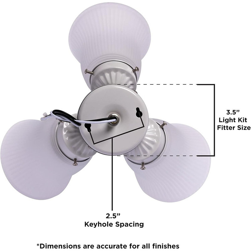 Ventilateur de plafond à trois lumières à DEL 7785000 K ...