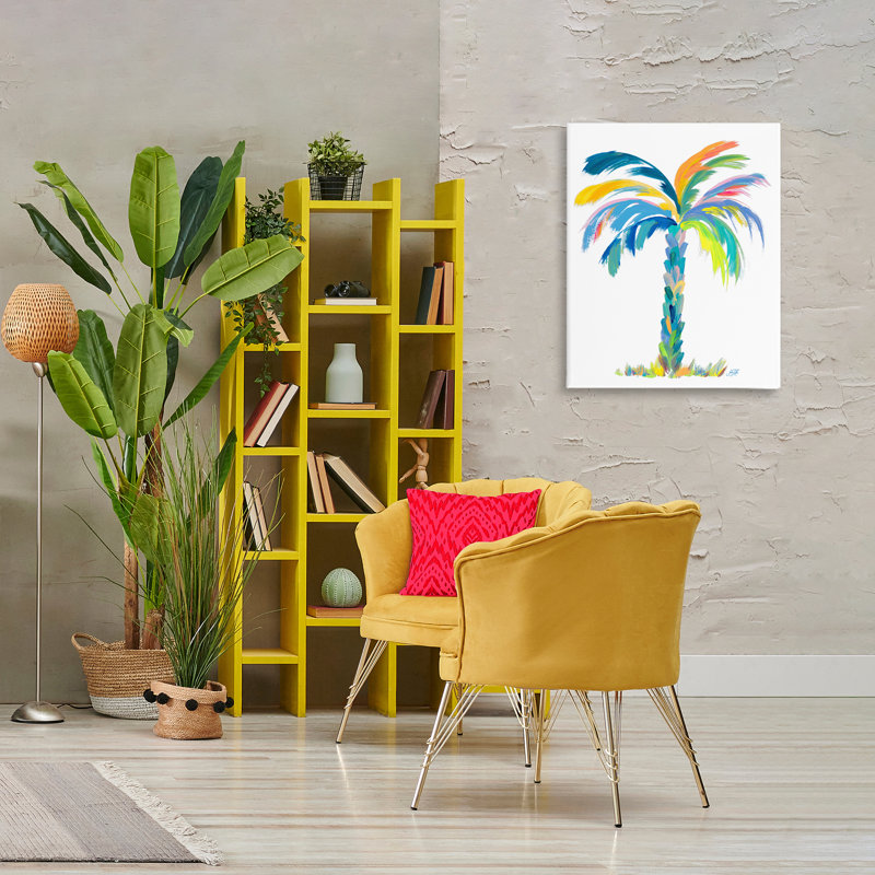 «Bold Brushed Palm Canvas» par Julie DeRice, H 30 po x l 24 po