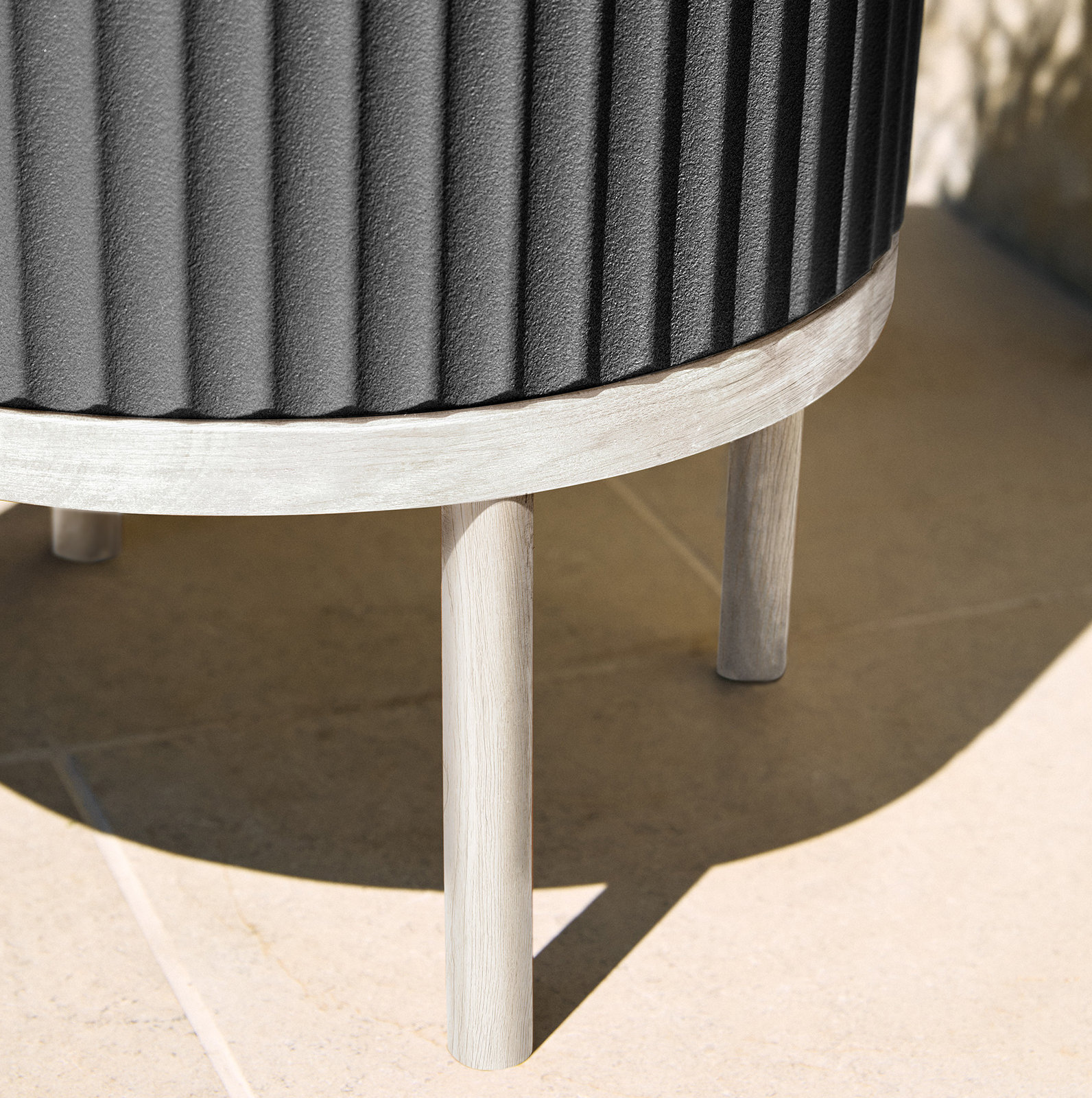 Demi Series Planter with Stand, 2, 22" H x 14.75" W x 14.75" D, Black/White