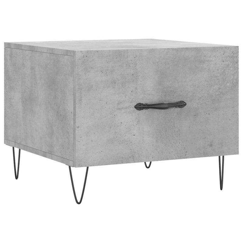 Edler Four Leg Coffee Table with Storage, Concrete Grey
