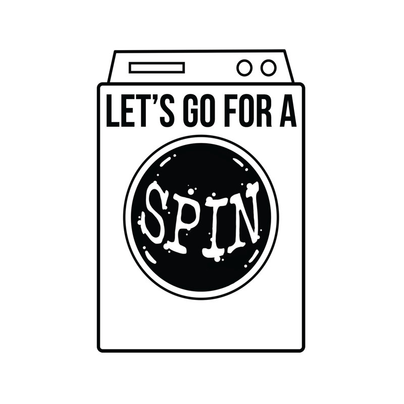 Go for a Spin - Textual Art Print, 30 cm H x 20 cm W, Wrapped Canvas
