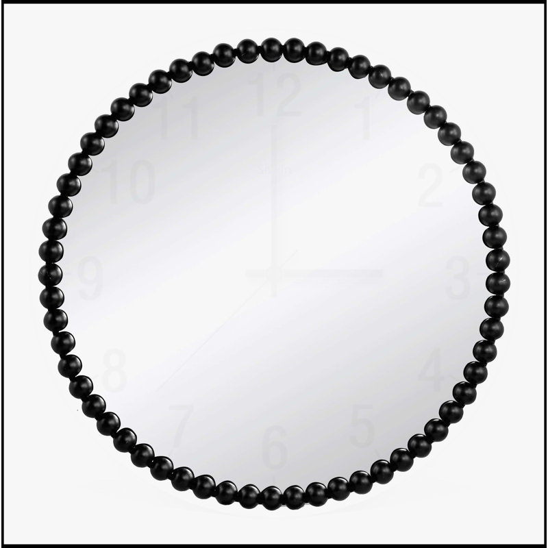 Miroir 32 "avec cadre perlé en métal