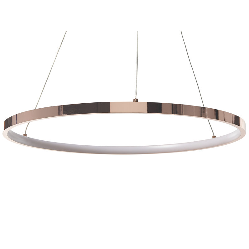 Rushin 1 - Light LED Crystal Pendant, Rose Gold, 100 cm H x 50 cm W x 50 cm D