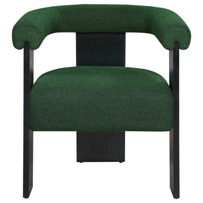 Slater Green Boucle Upholstered Accent Side Chair