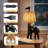 Modern Giraffe Led Table Lamp with Handwoven Raffia Shade, Resin Base, 3w Integrated Led-548911569
