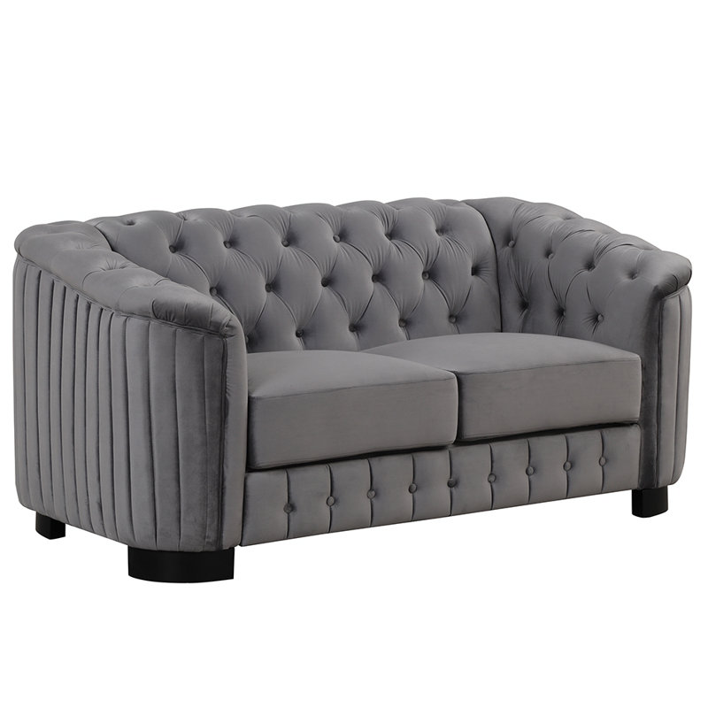 Janniene 64.01'' Velvet Loveseat