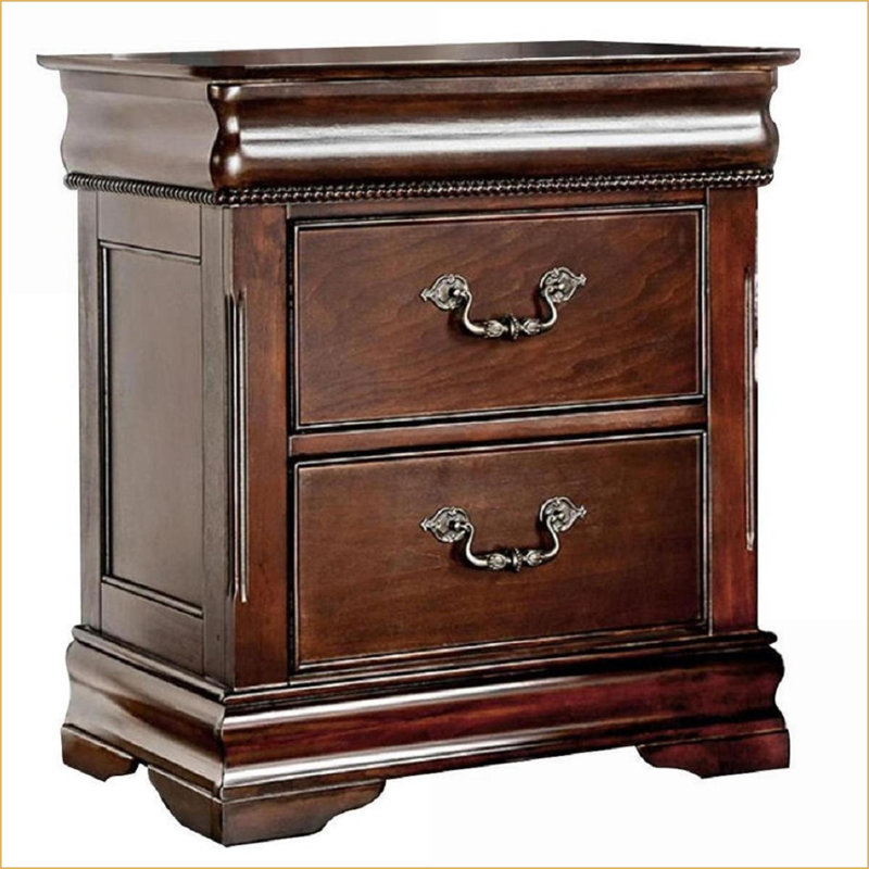 Table de chevet 2 tiroirs Traditional
