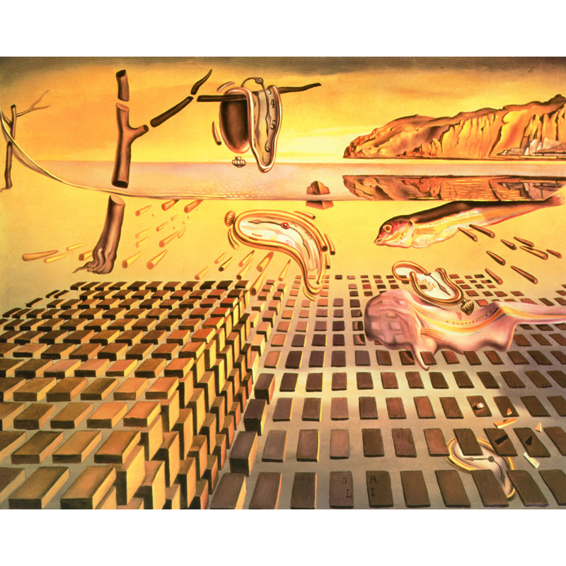 «Persistance of Memory» par Salvador Dali, toile tendue avec châssis, H 17 po x l 24 po