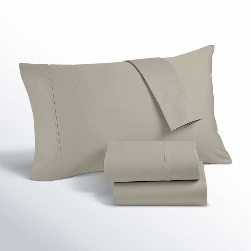 Ultimate Percale 100% Cotton Cool & Crisp Sheet Set, King Sheet Set with 2 Pillowcases, Yellow