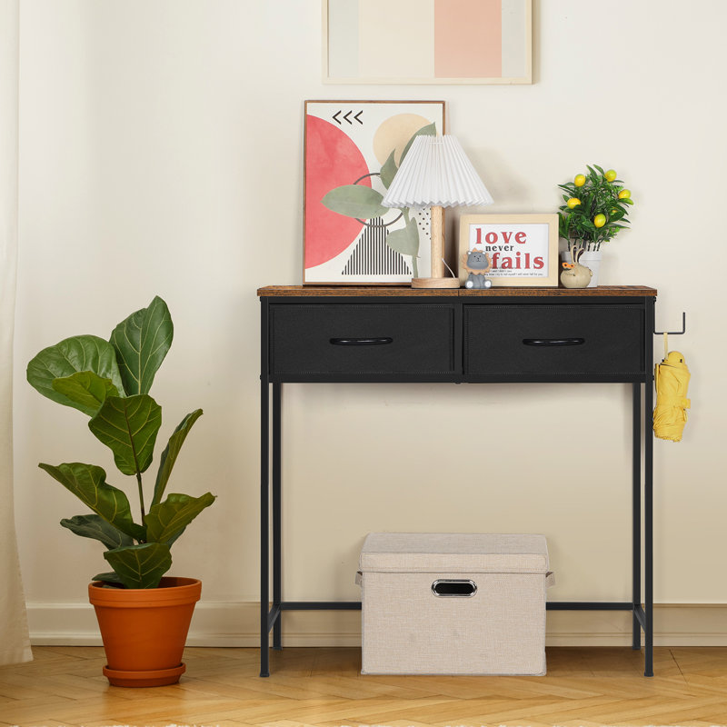 Aubane 31.5'' Console Table, Brown, Black