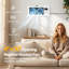 Ventilateur d'appoint silencieux avec thermostat intelligent, contrôle à 10 vitesses, filet amovible anti-poussière-128757846