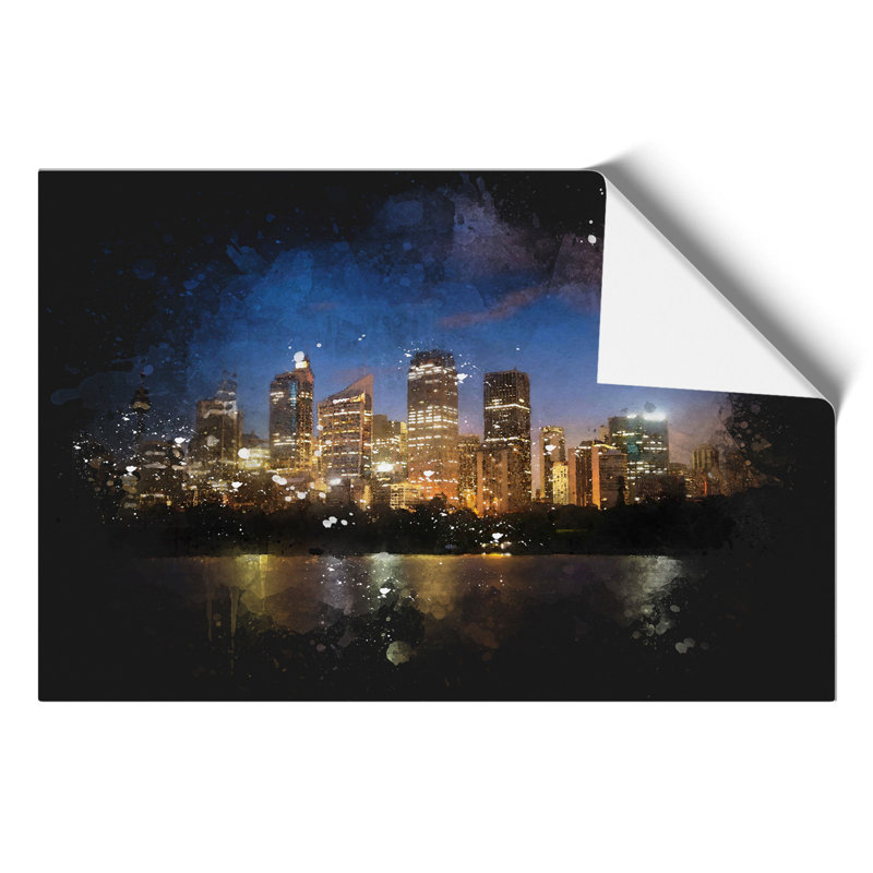 Sydney Skyline Paint Splash - Frameless Print, 30cm H x 42cm W x 0.1cm D