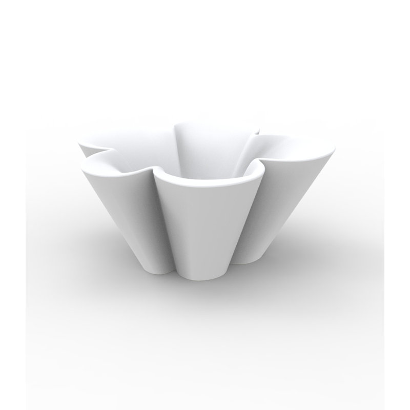 Pot à fleurs en résine Agatha, Blanc