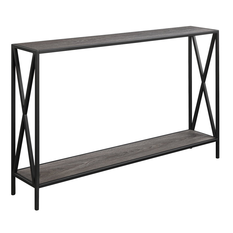 Console de 47,25 po Ariyana, Plateau gris patiné / structure noire