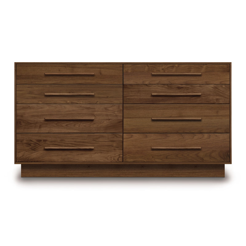 Moduluxe 8 - Drawer Solid Wood Dresser, Natural Walnut