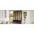 Farmhouse Hall Tree With 4 Rattan Doors-1941916351