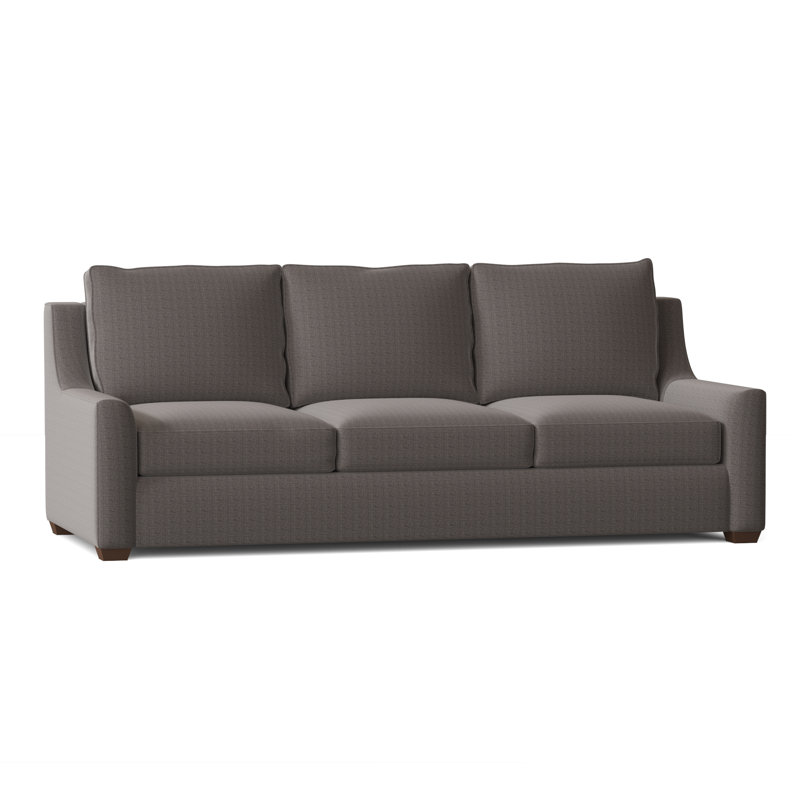 Canapé rembourré 80 po Gemi, Lin texturé gris anthracite Zuma