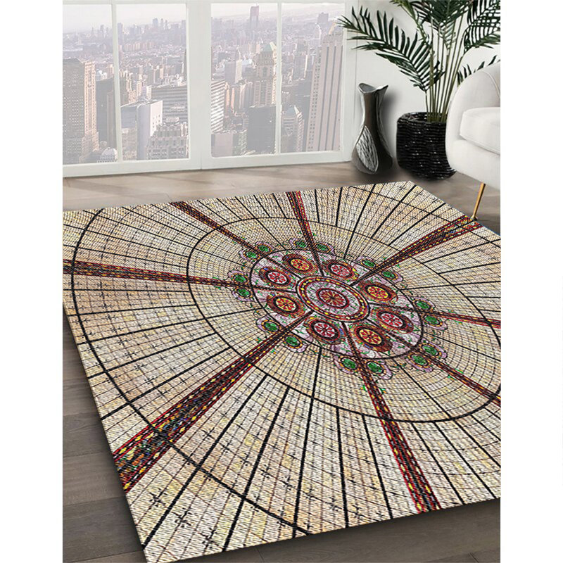 Tapis gris / brun Power Loom, Rectangle 7 pi x 9 pi
