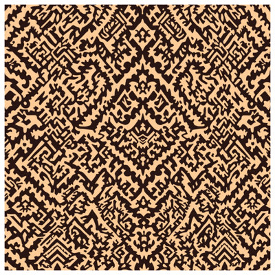 Intricate Brown Beige Pattern Blankets