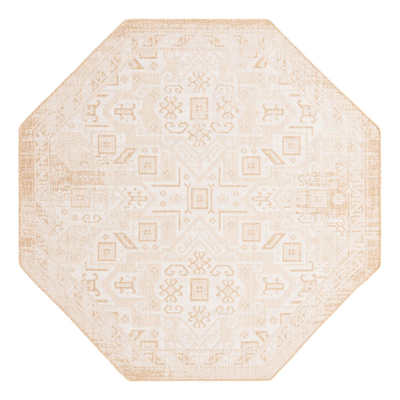 Arletha Geometric Indoor / Outdoor Rug, Octagon 7'10" x 7'10"