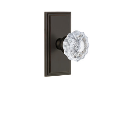Grandeur Carré Plate Pasage with Versailles Crystal Door Knob