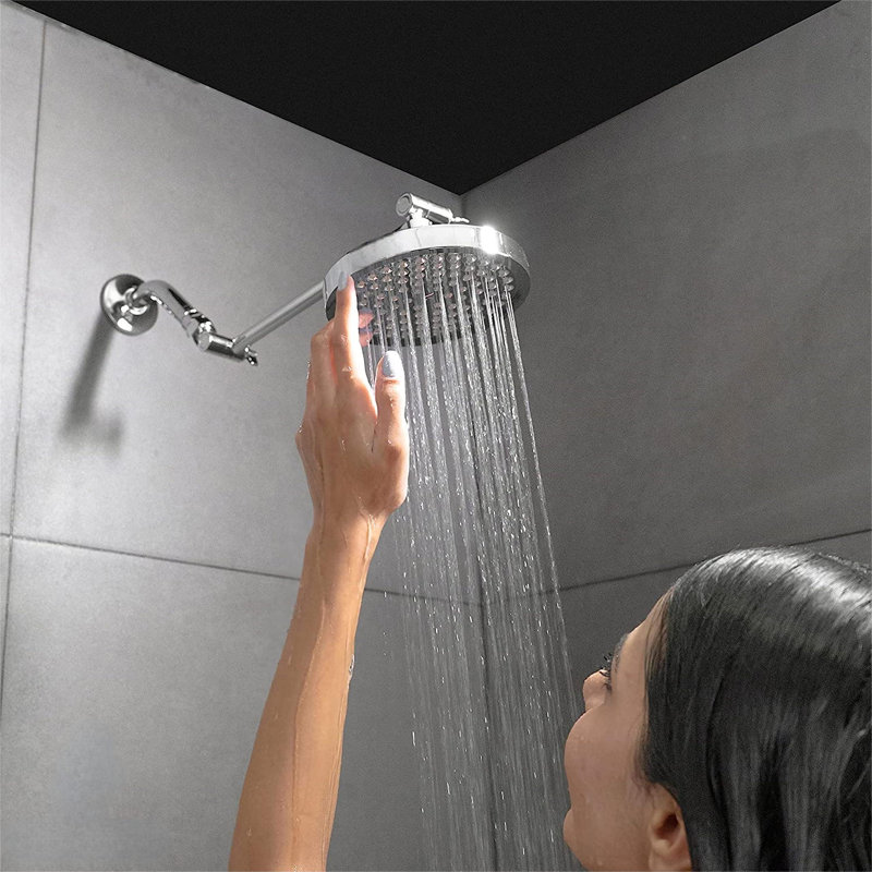 Shower Head - High Pressure Rain - Premium Quality Luxury Design - 1-Min Install - Easy Clean Adjustable Replacement For Your Bathroom Shower Heads (Luxury Polished Chrome, 6 Inch Round)