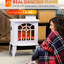 Foyer électrique 18 po, exposition de produits de chauffage à effet de flamme, 750 W / 1500 W sélectionnable, portable, protégé contre la surchauffe, blanc, réchauffe confortablement et efficacement l'espace de vie