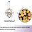  Aziz 6 - Light 27"W Large Lantern Globe Pendant with Wood Accents