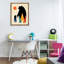 «Bear & Girl Silhouette», art mural sur toile flottante, design par Andy Westface-992990108-992990109
