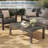Tatisha 9-Person Aluminum Outdoor Conversation Set with Olefin Cushions-1408362327-1344655234