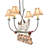 Personalized Canoe 4 Light Chandelier