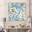 «Blue and Gold Christmas Tree Ornaments», reproduction d'art sur toile moderne-66807578-66807579
