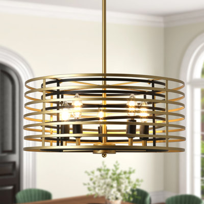 5-Light 50cm Dimmable Oversize Unique Design Adjustable Pendant Light