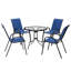 Steel Patio Dining Set Table,