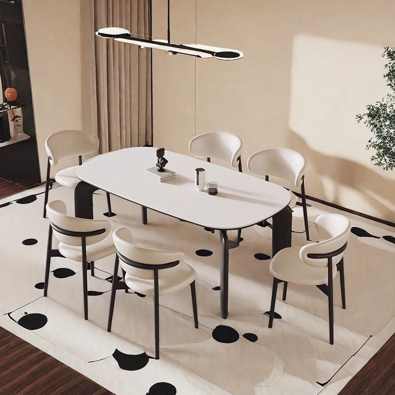 Ensemble de salle à manger rectangulaire Shelisa, H 29,5 po x L 70,8 po x l 35,4 po, Noir