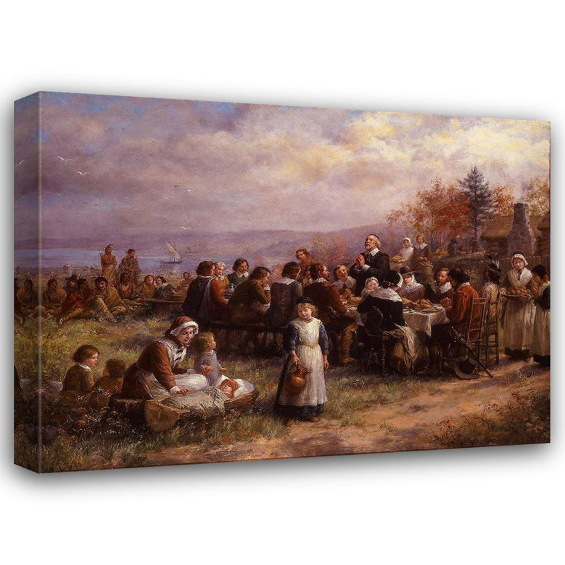 "Fleur de lys vivant", "Brownscombe", art sur toile tendue par Jennie Gallery: Thanksgiving at