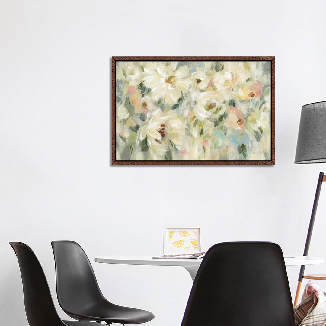 Expressive Pale Floral von Silvia Vassileva - Galerie Giclée auf Leinwand