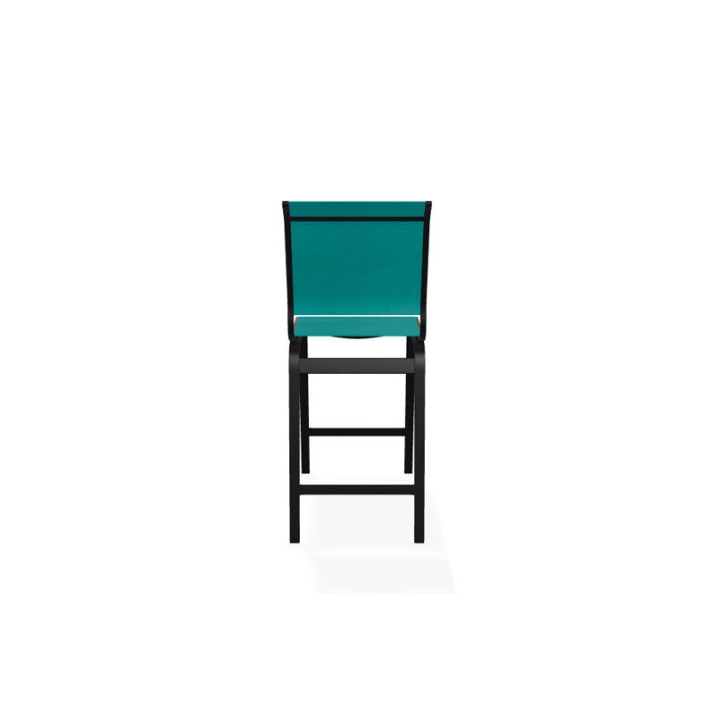 Tabouret de bar 26 po Holna, Noir texturé, Turquoise