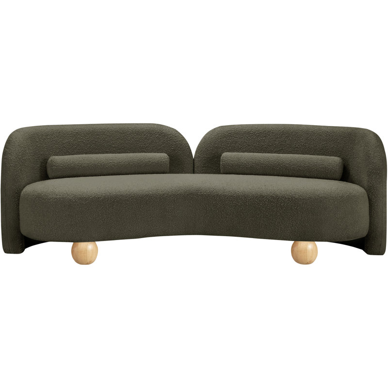 Canapé Daphne, Boucle Fabric, Tissu olive olive