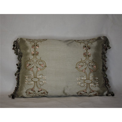 Fringed Reversible Throw Pillow