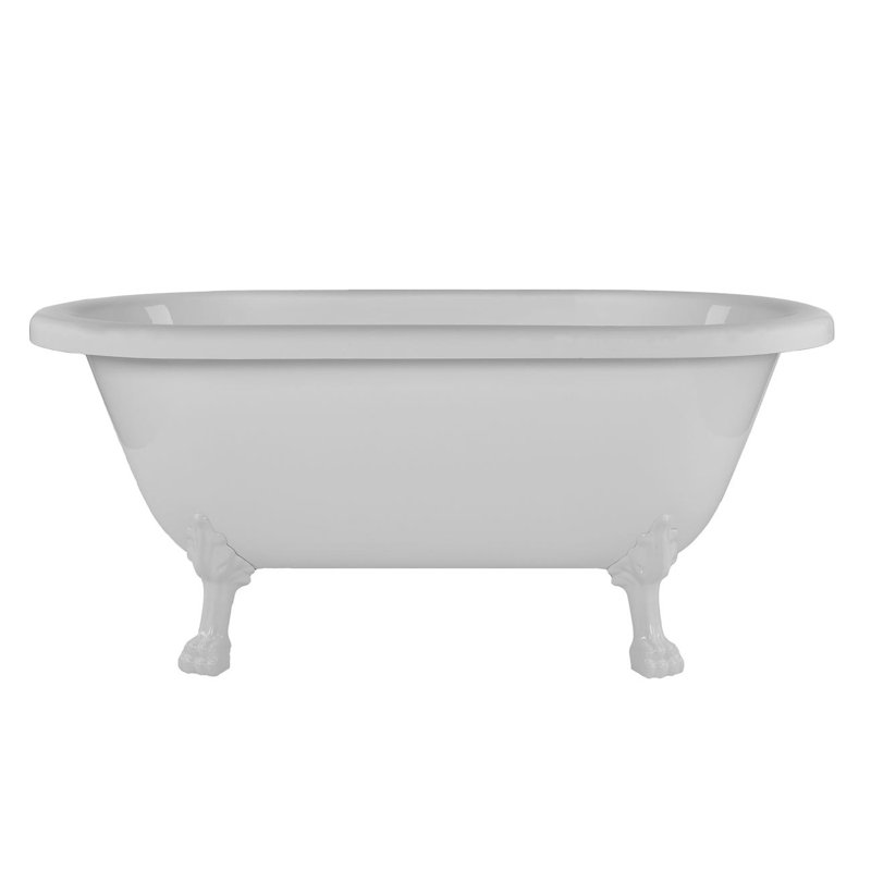 66.75'' x 30'' Freestanding Soaking Acrylic Bathtub, White